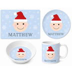 Santa Baby Blue Tableware Set