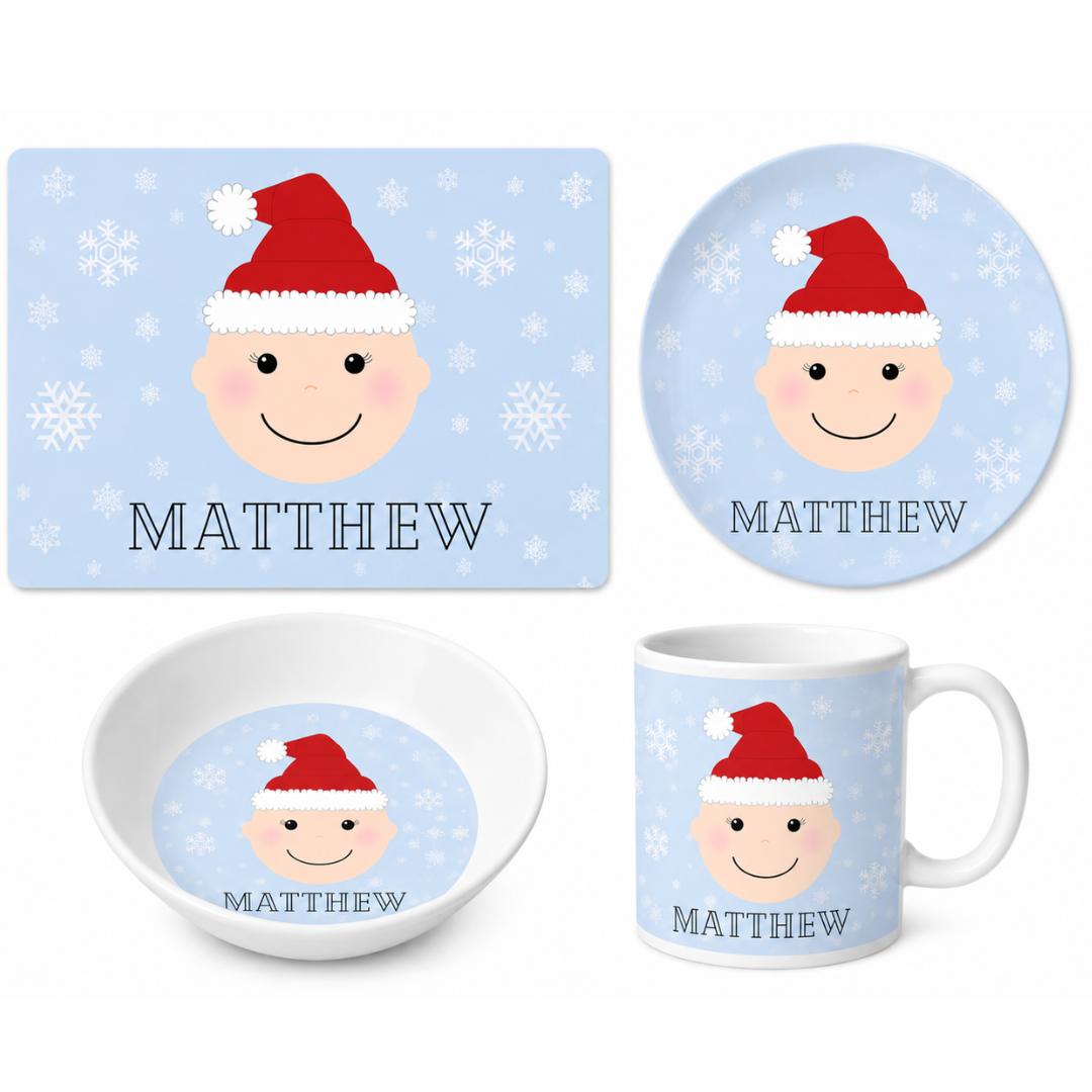 Santa Baby Blue Tableware Set