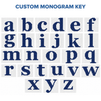 Coastal Bloom Blue Monogram