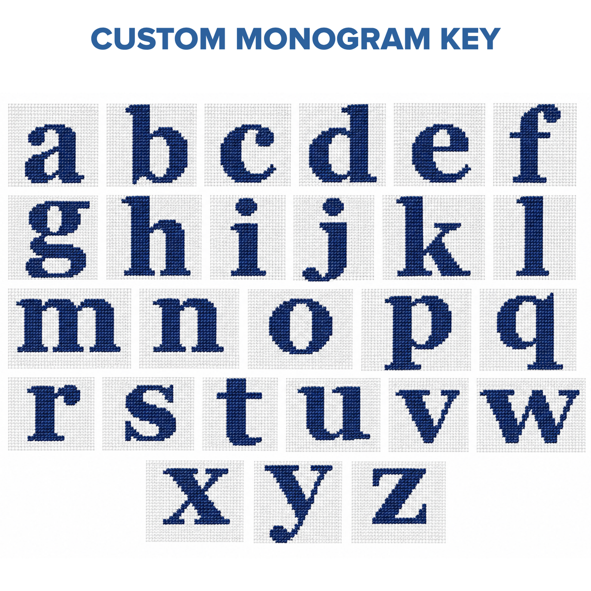 Coastal Bloom Blue Monogram