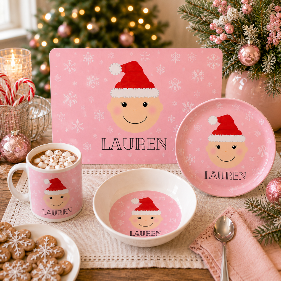 Santa Baby Pink Tableware Set