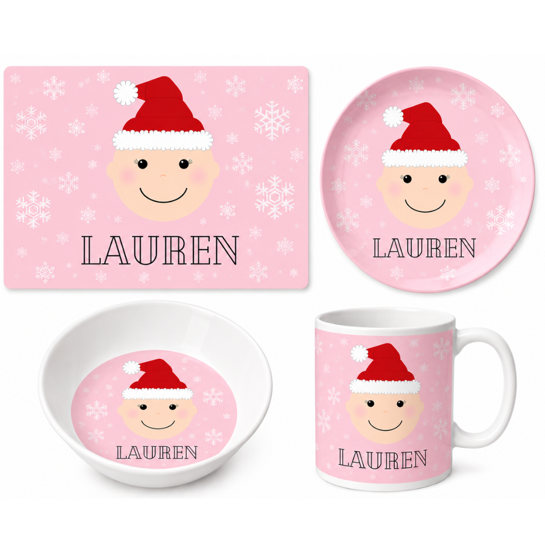 Santa Baby Pink Tableware Set