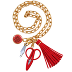 Stitch & Go™ Tassel Tool Necklace | Cherry Red