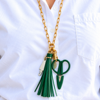 Stitch & Go™ Tassel Tool Necklace | Emerald