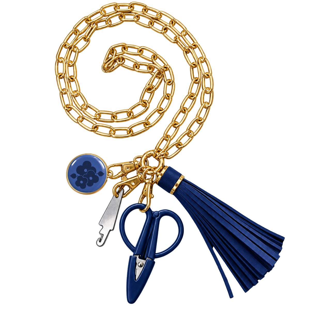 Stitch & Go™ Tassel Tool Necklace | Navy