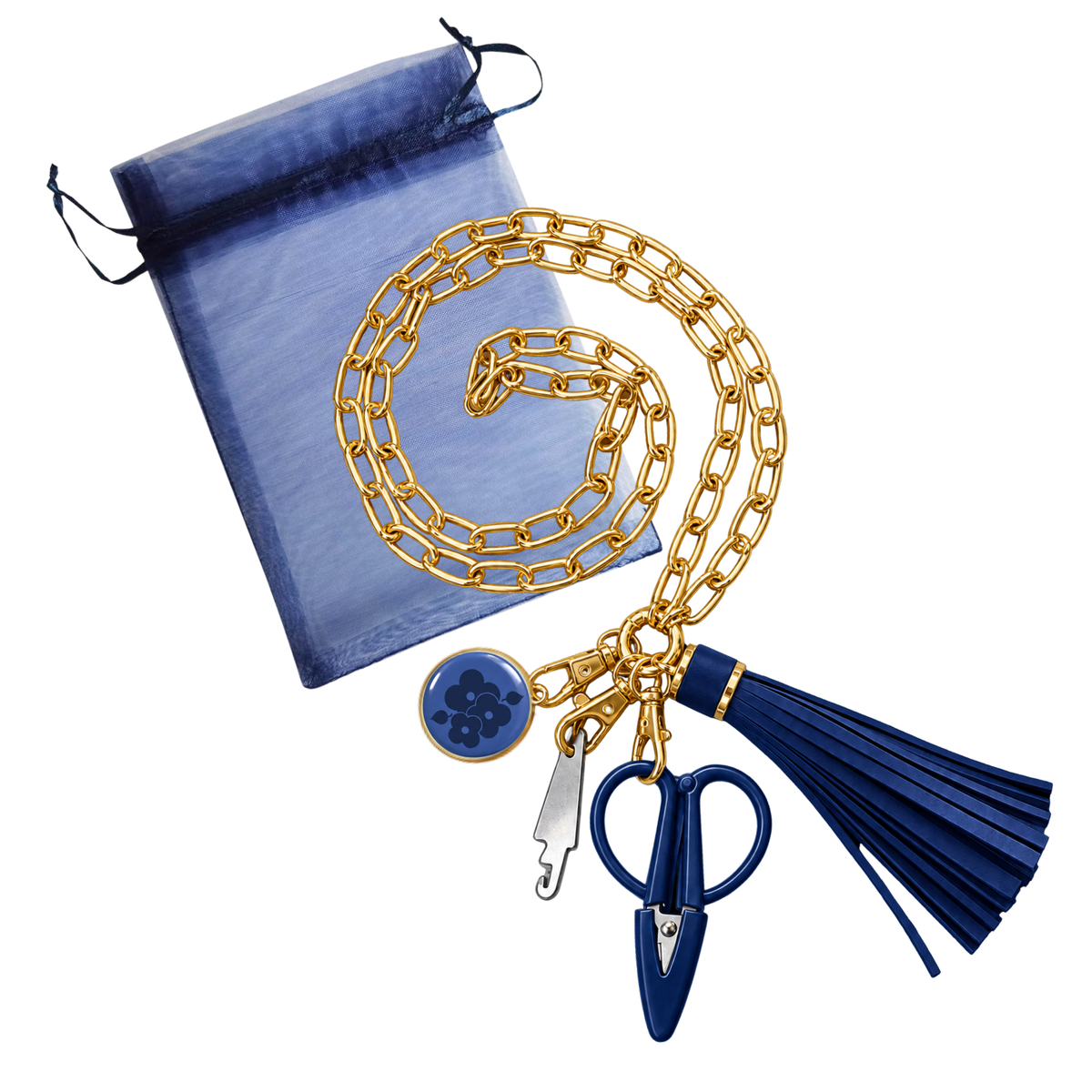 Stitch & Go™ Tassel Tool Necklace | Navy