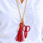 Stitch & Go™ Tassel Tool Necklace | Cherry Red