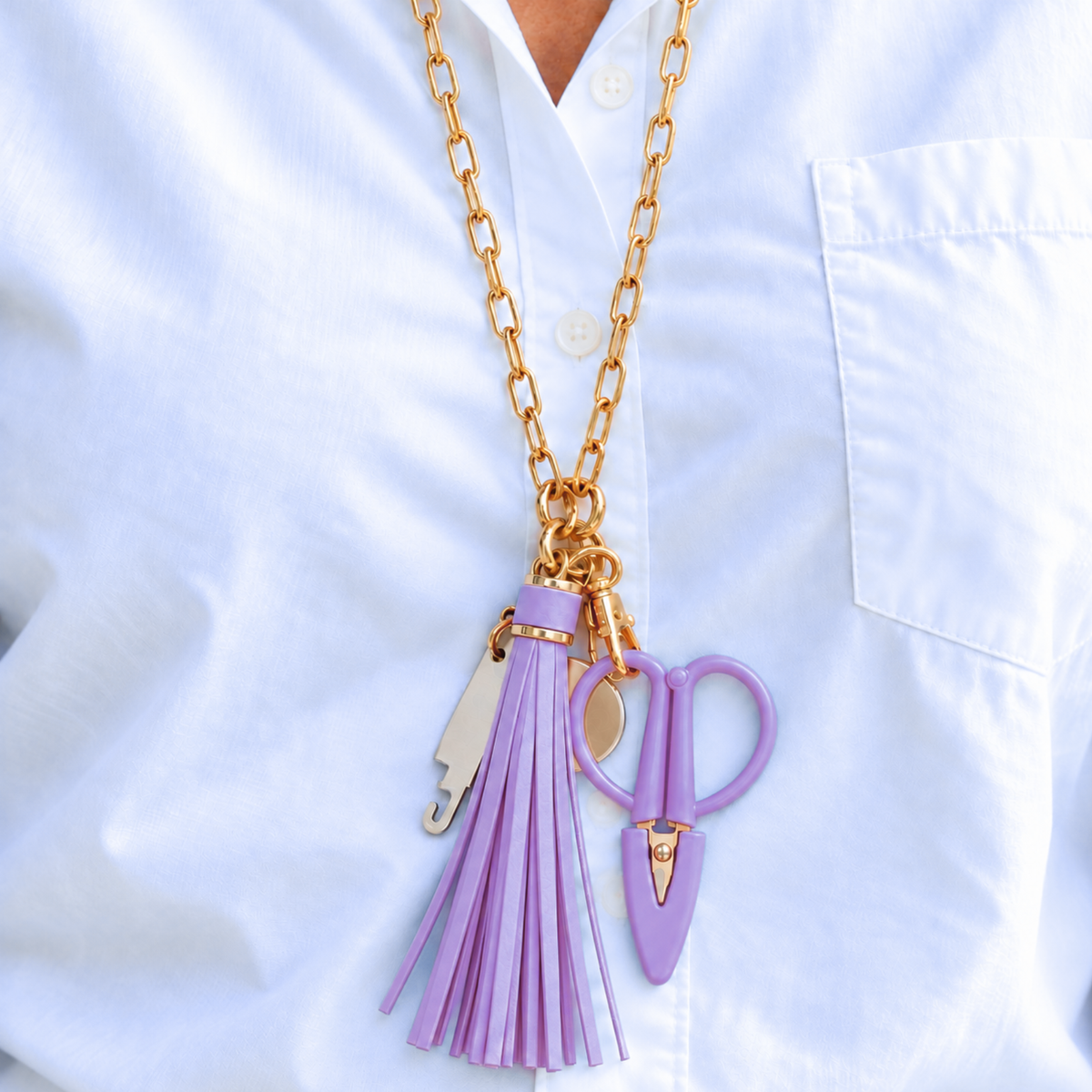 Stitch & Go™ Tassel Tool Necklace | Lavender