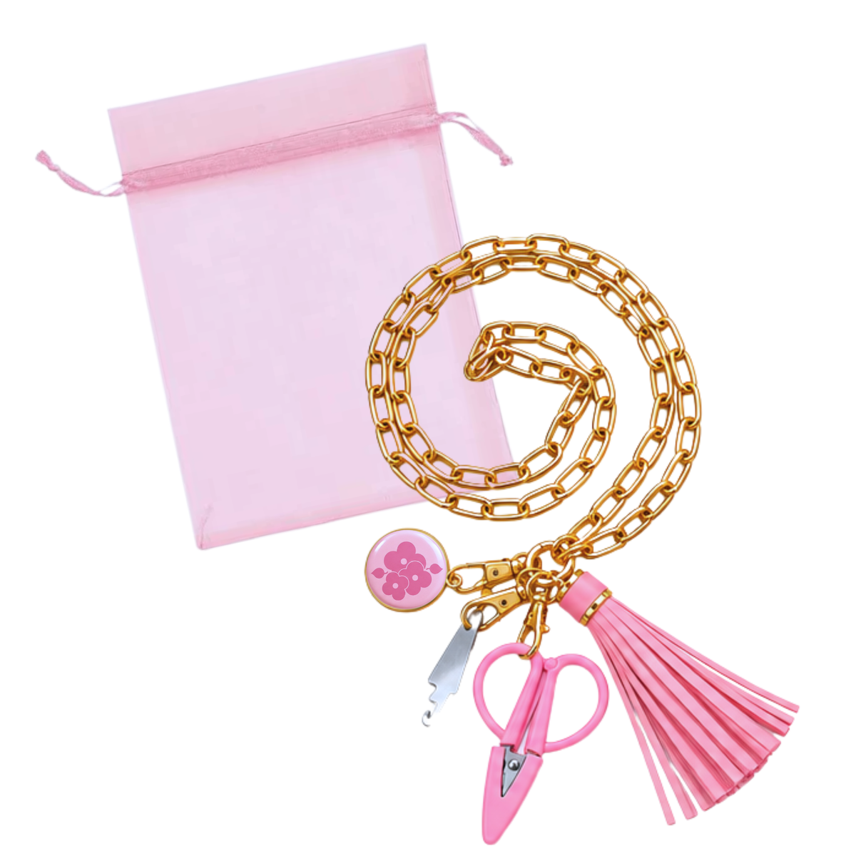 Stitch & Go™ Tassel Tool Necklace | Petal Pink