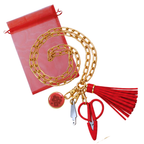 Stitch & Go™ Tassel Tool Necklace | Cherry Red