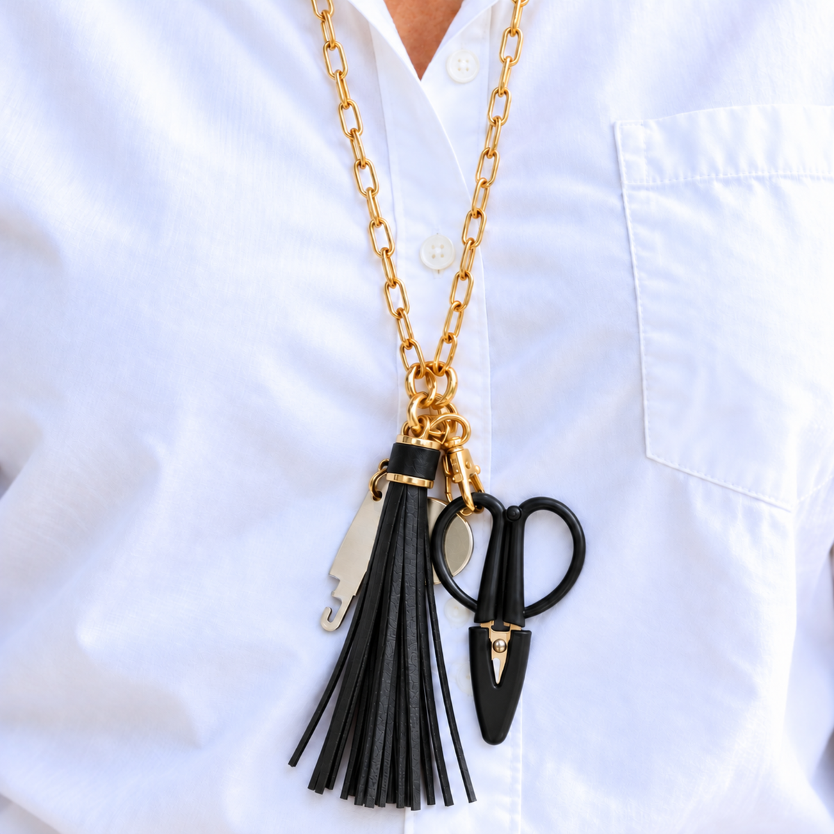 Stitch & Go™ Tassel Tool Necklace | Onyx