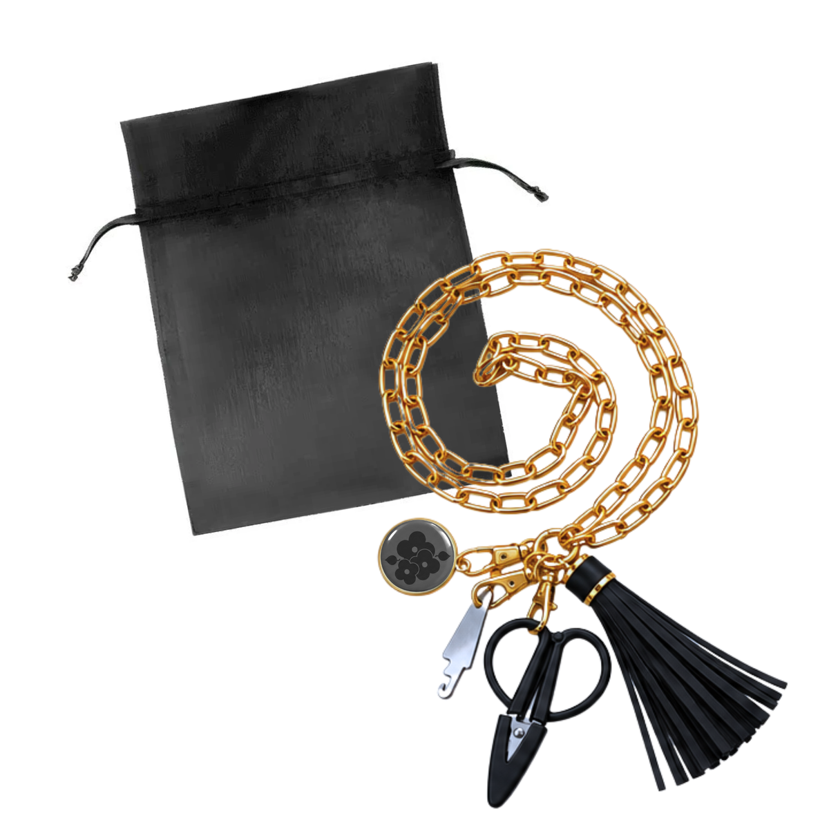 Stitch & Go™ Tassel Tool Necklace | Onyx