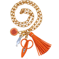 Stitch & Go™ Tassel Tool Necklace | Orange Crush