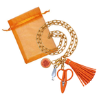 Stitch & Go™ Tassel Tool Necklace | Orange Crush